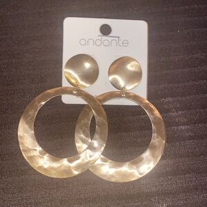 Vintage Andante Gold metal Earrings